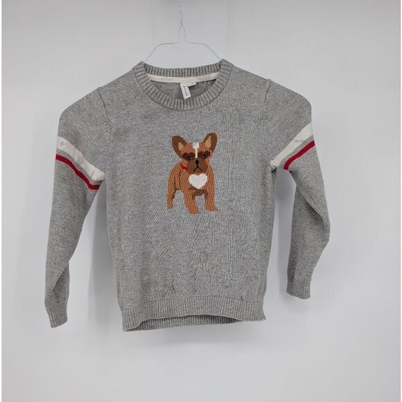 Janie And Jack Gray Sweater with Dog Design - Picture 1 of 6